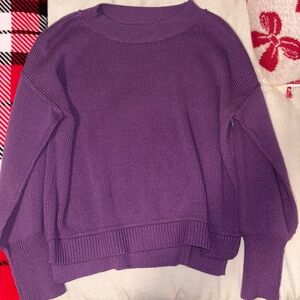 NWOT Purple Ribbed Sweater